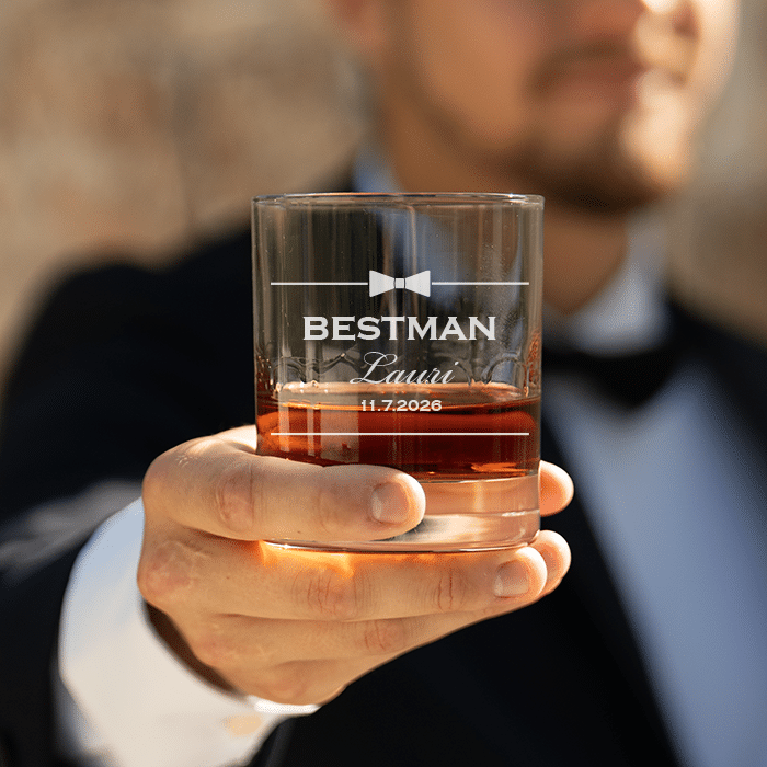 Viskilasi kaiverruksella, bestman