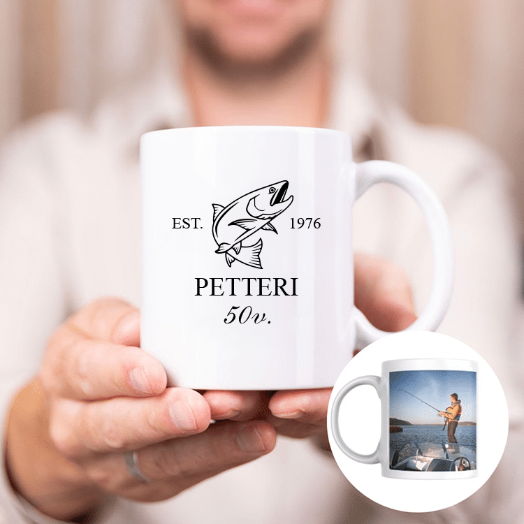 Muki painatuksella, kalastus