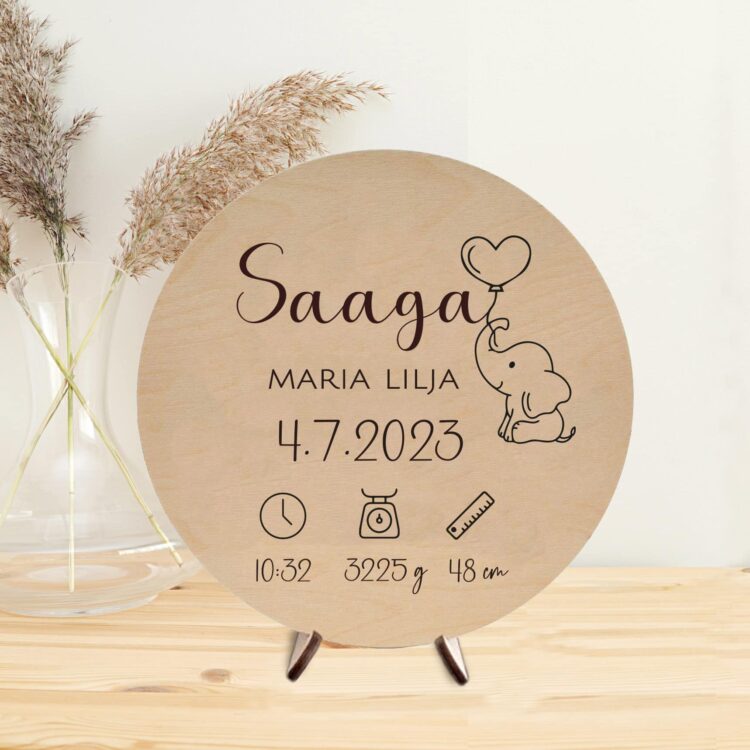 Syntymätaulu, norsu