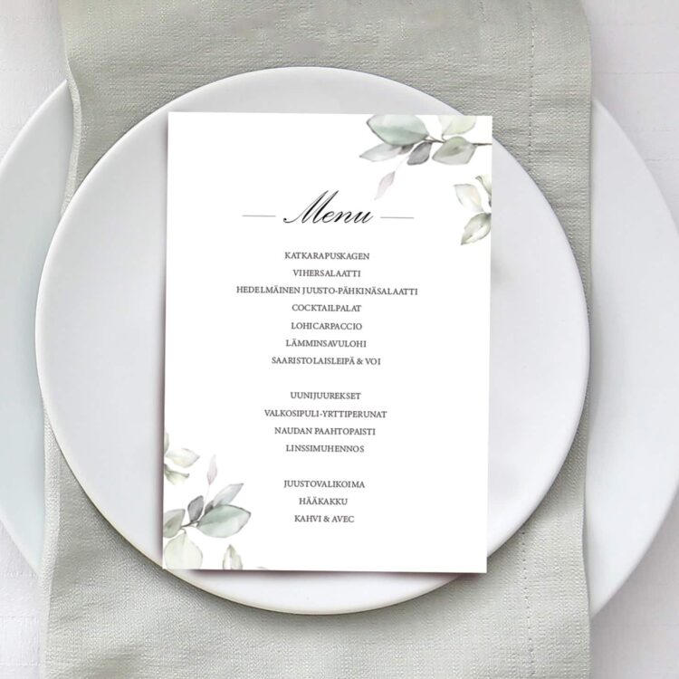 Menu/hääohjelmakortti, Infinity