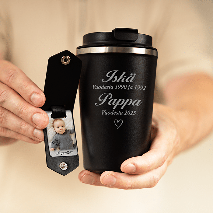 Termosmuki ja avaimenperä -lahjasetti