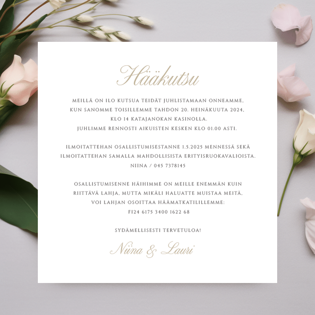 Hääkutsu, Monogram - Image 2