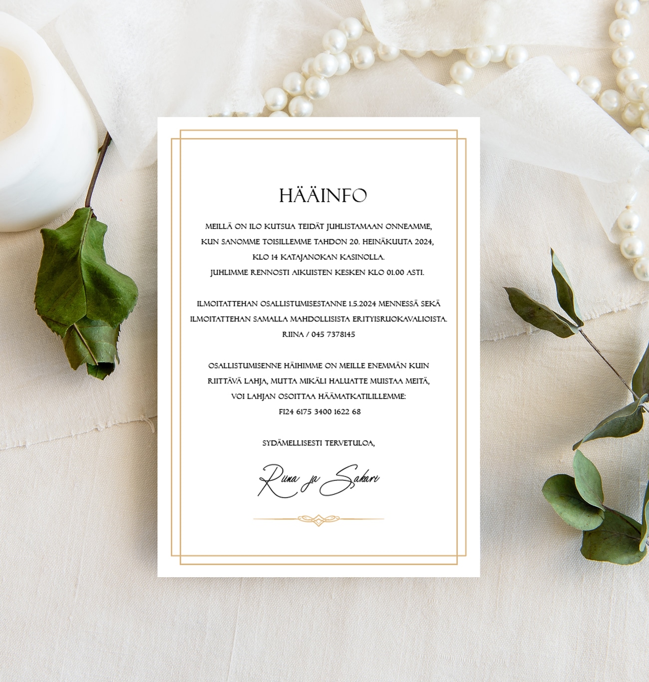 Hääkutsu, Gilded Romance - Image 2