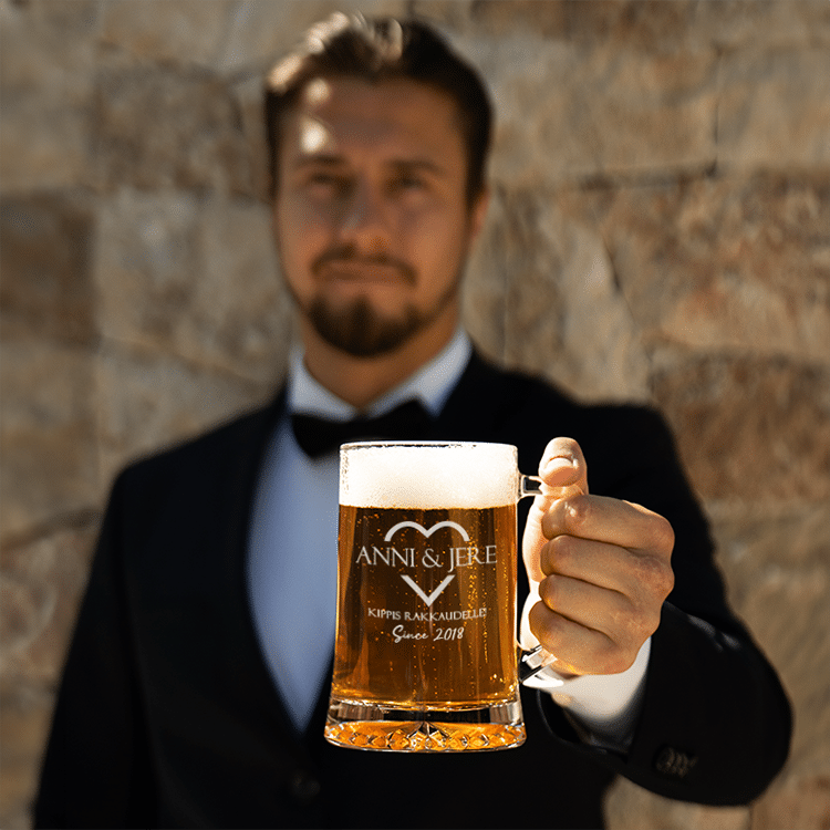 Oluttuoppi kaiverruksella, sydän - Image 2