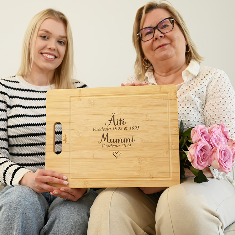 Leikkuulauta kaiverruksella, äiti & mummo - Image 2