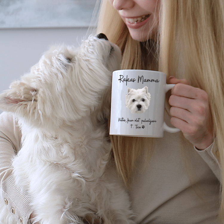 Muki painatuksella, koiraäidille