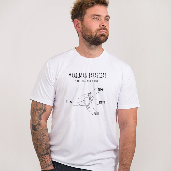 T-paita painatuksella, isänpäivälahja