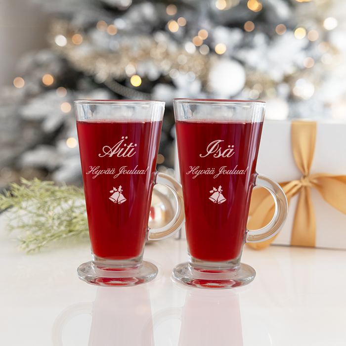 Glögilasit kaiverruksella 2 kpl -setti