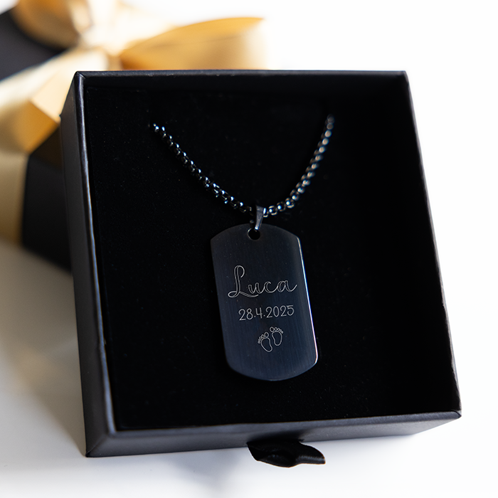 Miesten kaulakoru kaiverruksella, baby toes