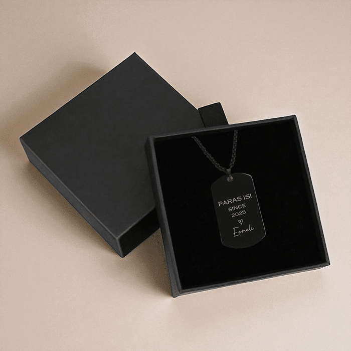 Miesten kaulakoru kaiverruksella, oksa - Image 4