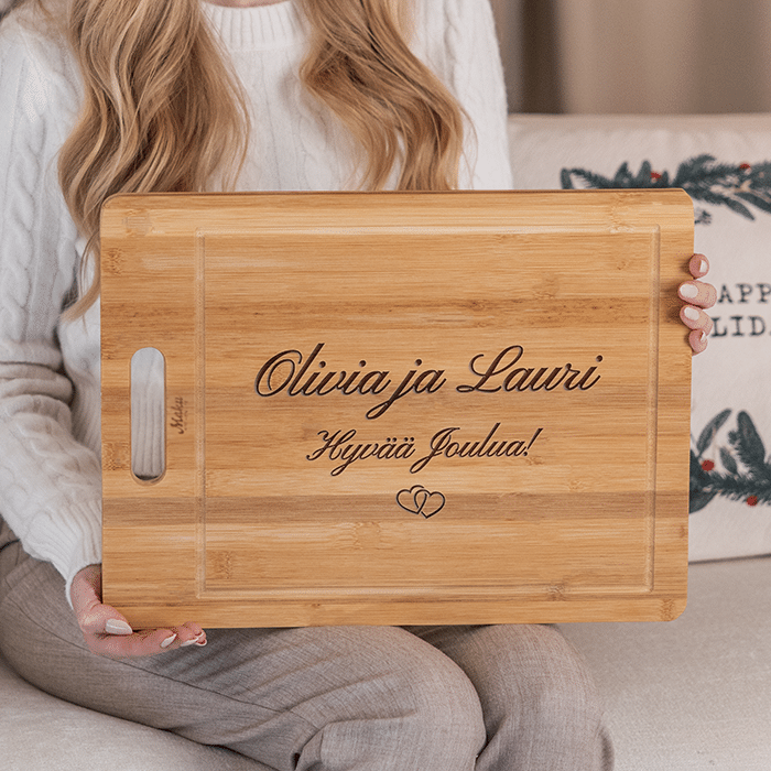 Leikkuulauta kaiverruksella, joulu