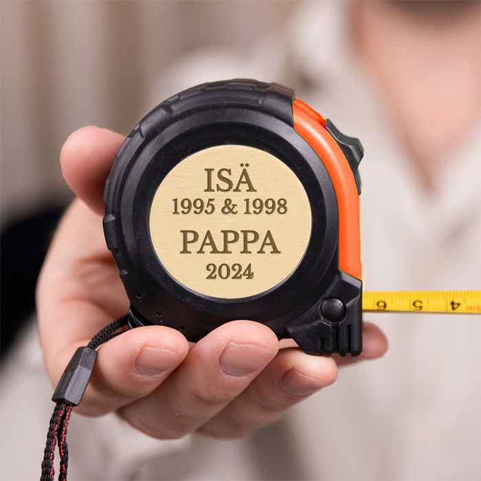 Mittanauha omalla kaiverruksella, isä & pappa