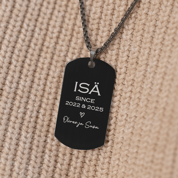 Miesten kaulakoru kaiverruksella - Image 2