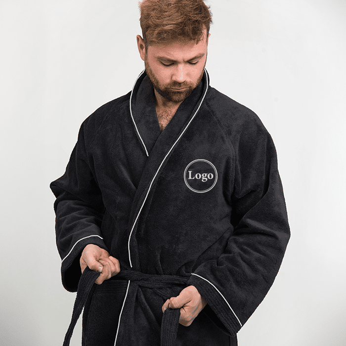 Deluxe kylpytakki logolla, tumma