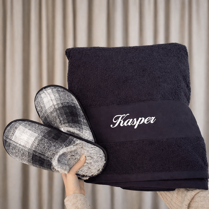 Saunapyyhe & Tohvelit -lahjasetti