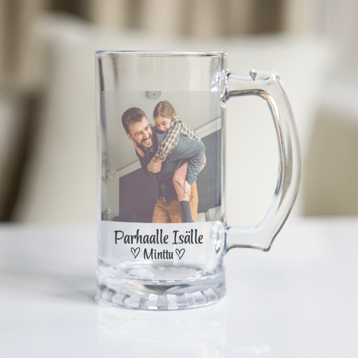 Hologrammituoppi omalla kuvalla ja tekstillä