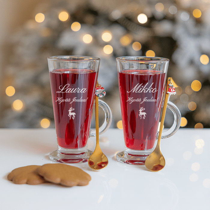 Glögilasit ja lusikat, joulu