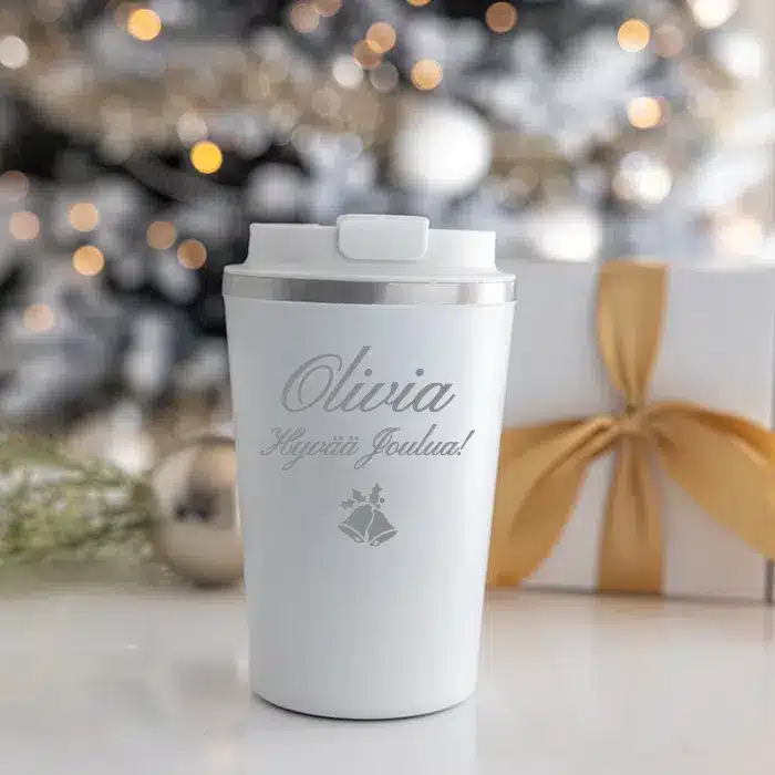 Termosmuki kaiverruksella, joulu