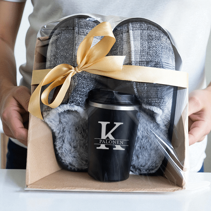 Termosmuki ja tohvelit -lahjasetti