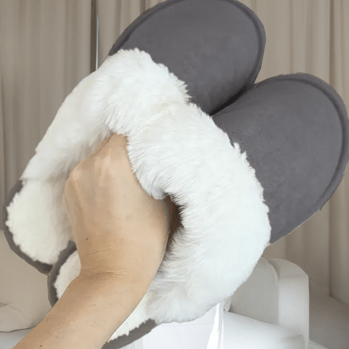 Naisten pehmeät aamutohvelit, harmaa