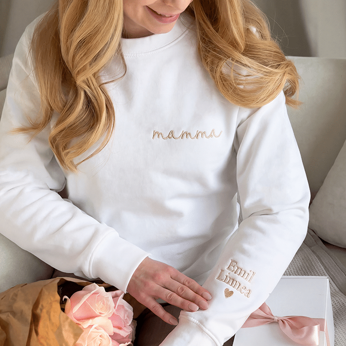 Collegepaita omalla tekstillä, äitienpäivälahja