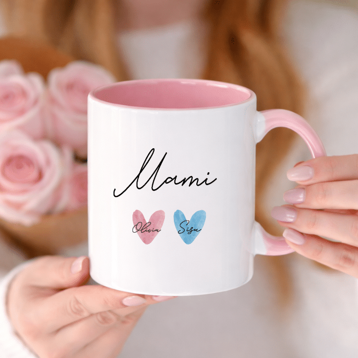 Muki painatuksella, sydämet - Image 2