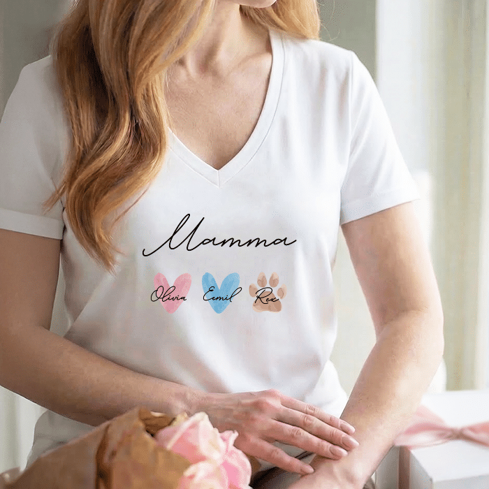 T-paita painatuksella, sydämet - Image 2