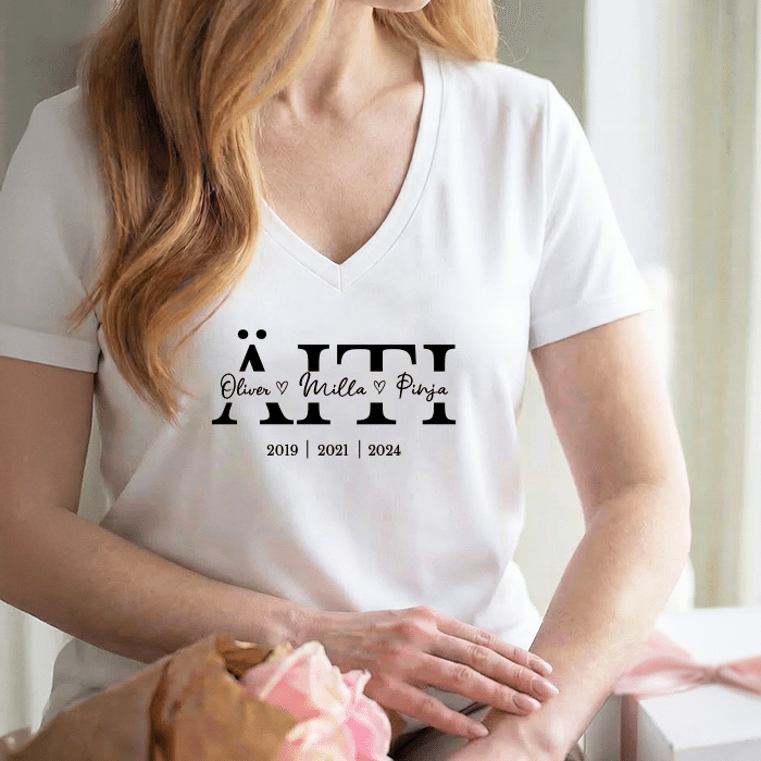 T-paita painatuksella, äitienpäivälahja