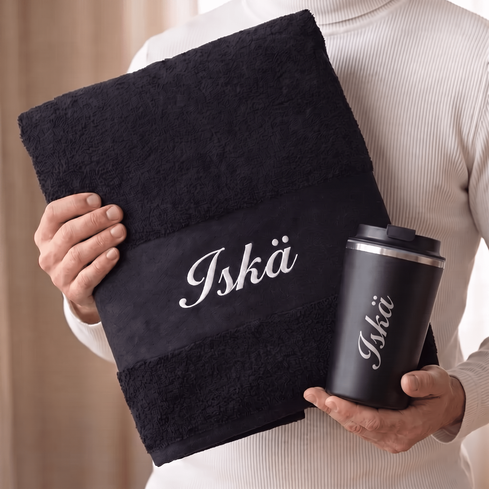 Pyyhe ja termosmuki nimellä - Image 2